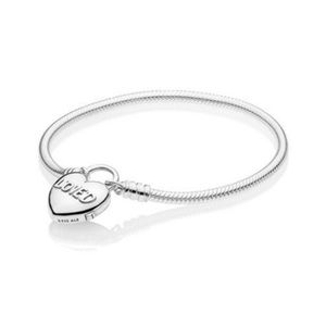 You Are Loved Heart Padlock Bracelet